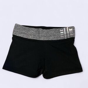 Victoria's Secret Black Shorts with Heathered Gray Waistband